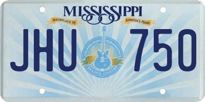 MS license plate JHU750