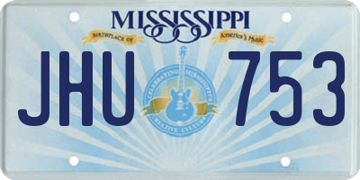 MS license plate JHU753