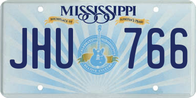 MS license plate JHU766