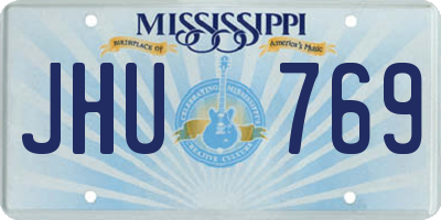 MS license plate JHU769