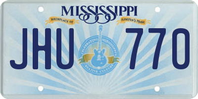MS license plate JHU770