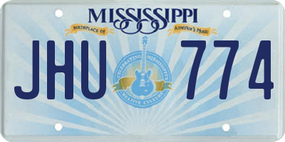 MS license plate JHU774