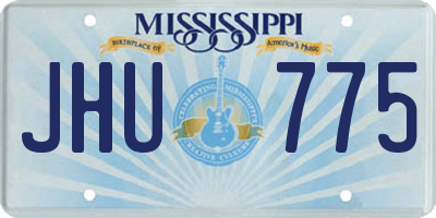 MS license plate JHU775