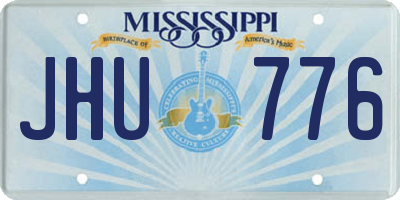 MS license plate JHU776