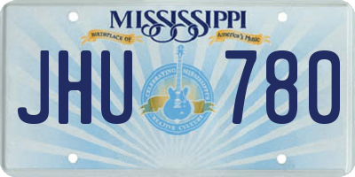 MS license plate JHU780