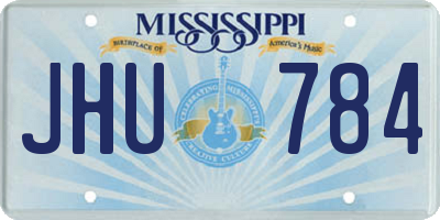 MS license plate JHU784
