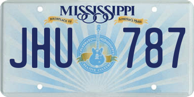 MS license plate JHU787