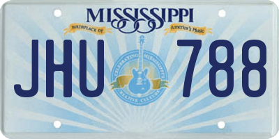 MS license plate JHU788