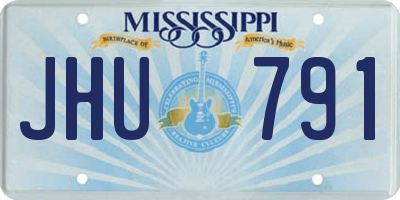 MS license plate JHU791