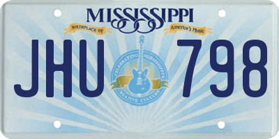 MS license plate JHU798