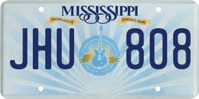 MS license plate JHU808