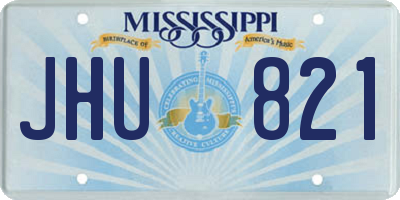 MS license plate JHU821
