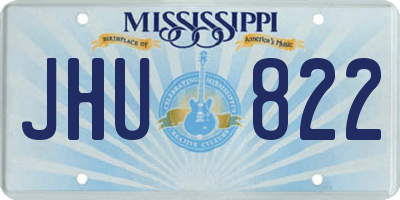 MS license plate JHU822