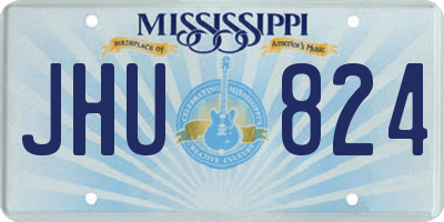 MS license plate JHU824