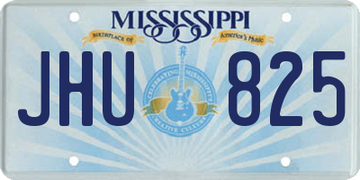 MS license plate JHU825