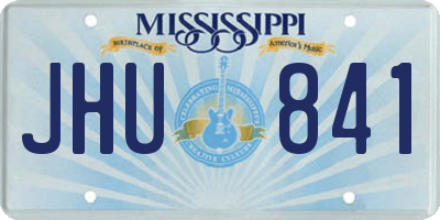 MS license plate JHU841