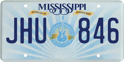 MS license plate JHU846