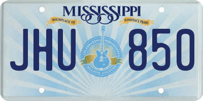 MS license plate JHU850