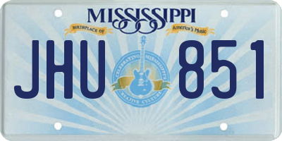 MS license plate JHU851
