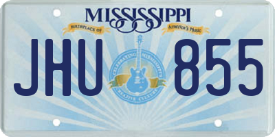 MS license plate JHU855