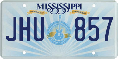 MS license plate JHU857