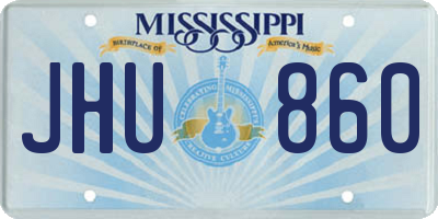 MS license plate JHU860