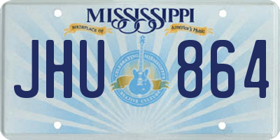MS license plate JHU864