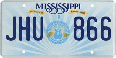 MS license plate JHU866