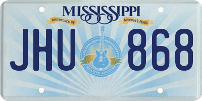 MS license plate JHU868