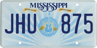 MS license plate JHU875