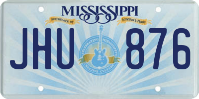 MS license plate JHU876