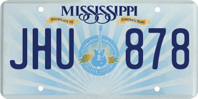 MS license plate JHU878