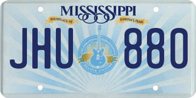 MS license plate JHU880
