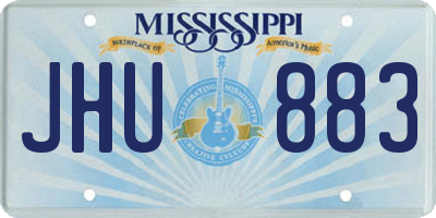 MS license plate JHU883