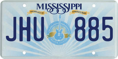 MS license plate JHU885