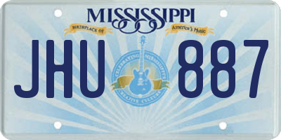 MS license plate JHU887