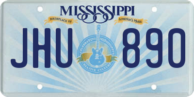 MS license plate JHU890