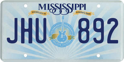 MS license plate JHU892