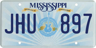 MS license plate JHU897