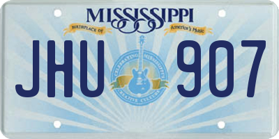 MS license plate JHU907