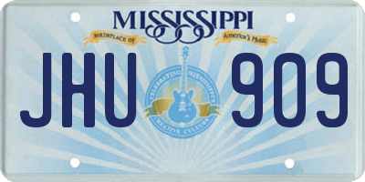 MS license plate JHU909