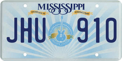 MS license plate JHU910