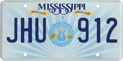 MS license plate JHU912
