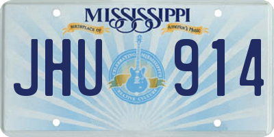 MS license plate JHU914