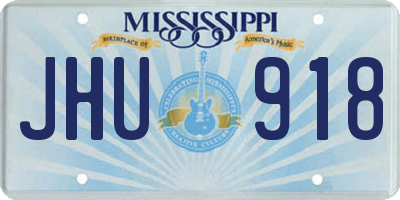 MS license plate JHU918