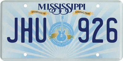 MS license plate JHU926