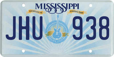 MS license plate JHU938