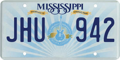 MS license plate JHU942