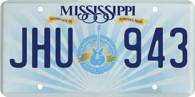MS license plate JHU943