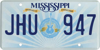 MS license plate JHU947